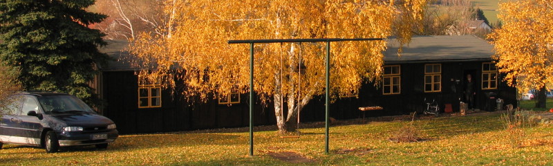 Hütte im Herbst
